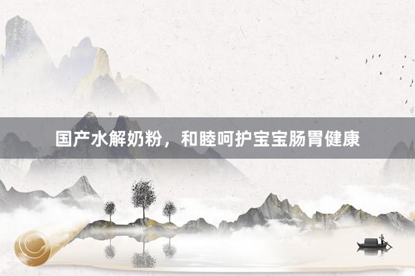 国产水解奶粉，和睦呵护宝宝肠胃健康